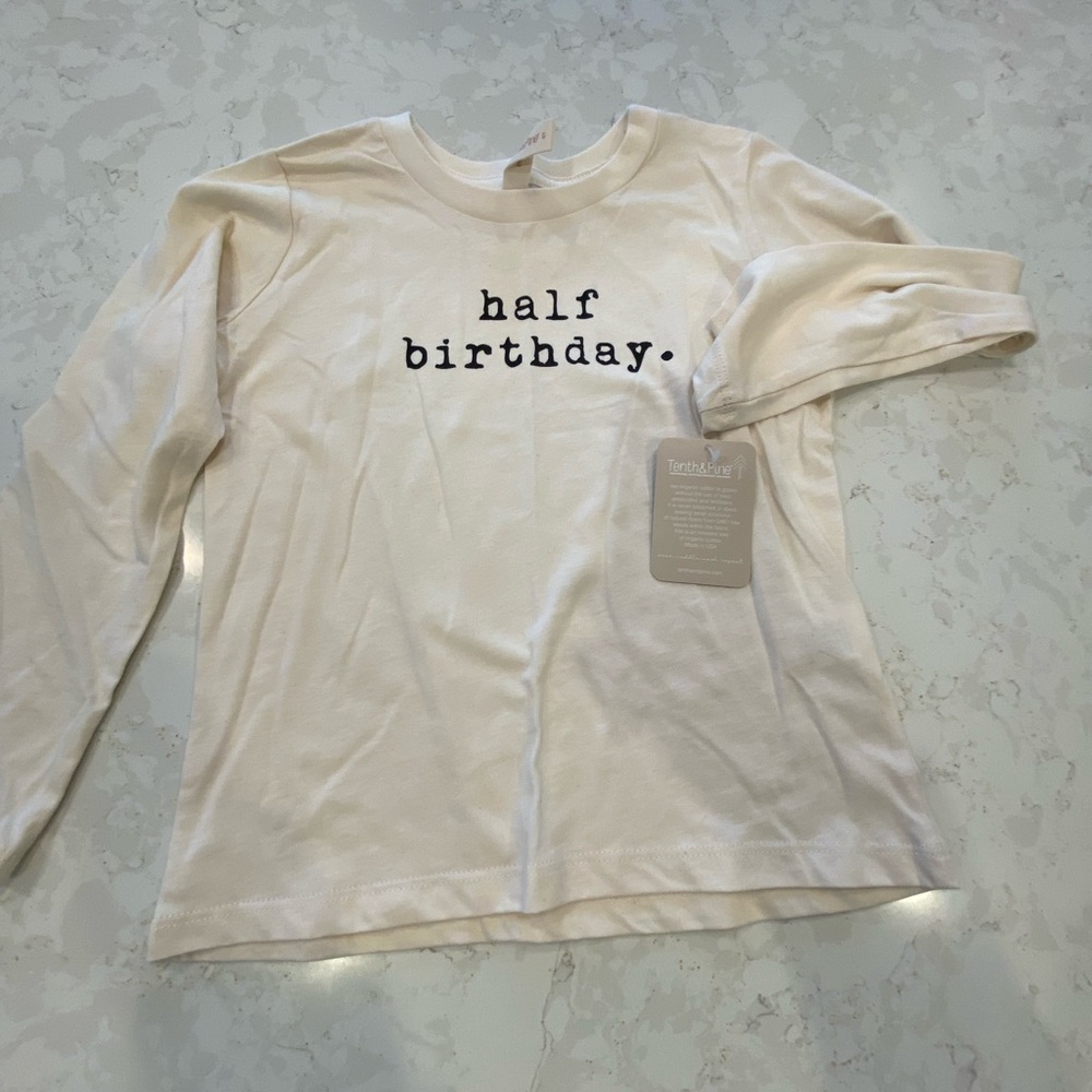 Cream Long Sleeve Kids Tee